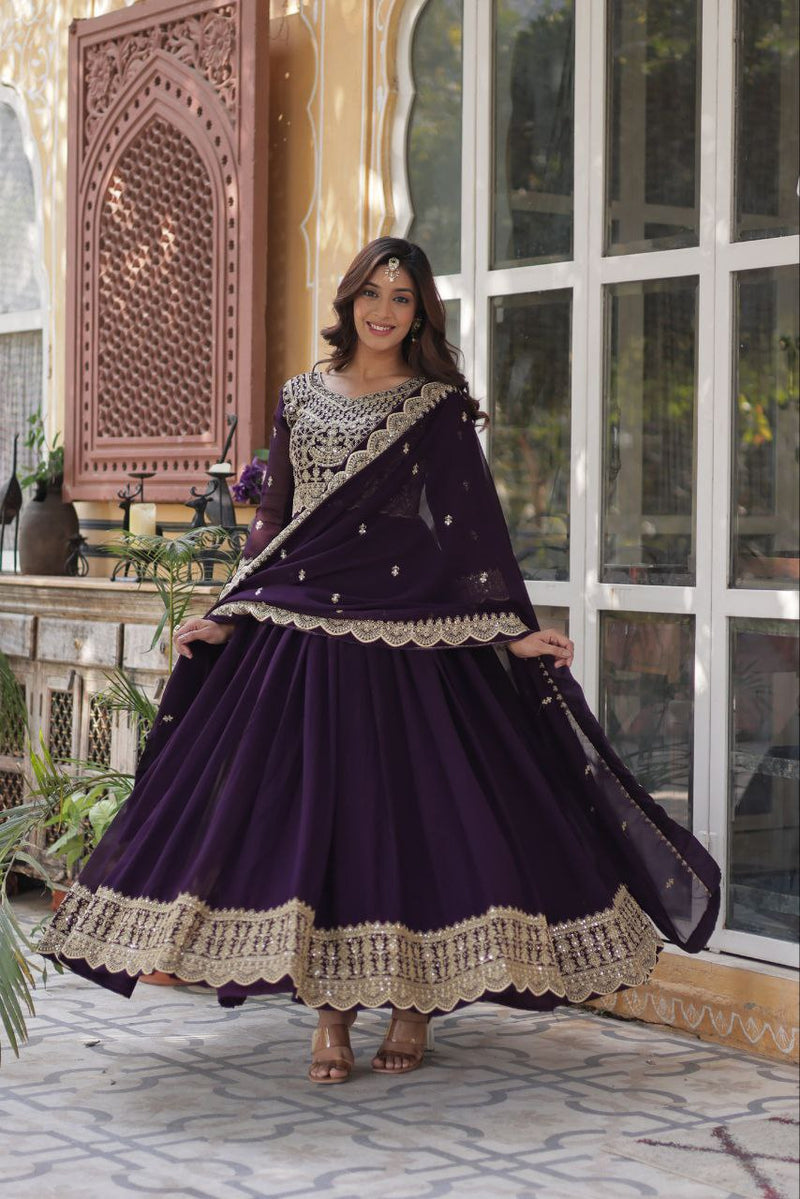 Bleached Cedar and Red Premium Designer Readymade Gown Collections.