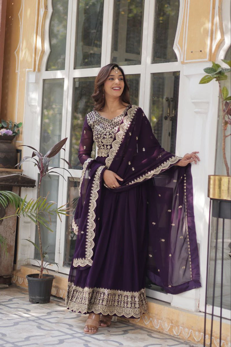 Bleached Cedar and Red Premium Designer Readymade Gown Collections.