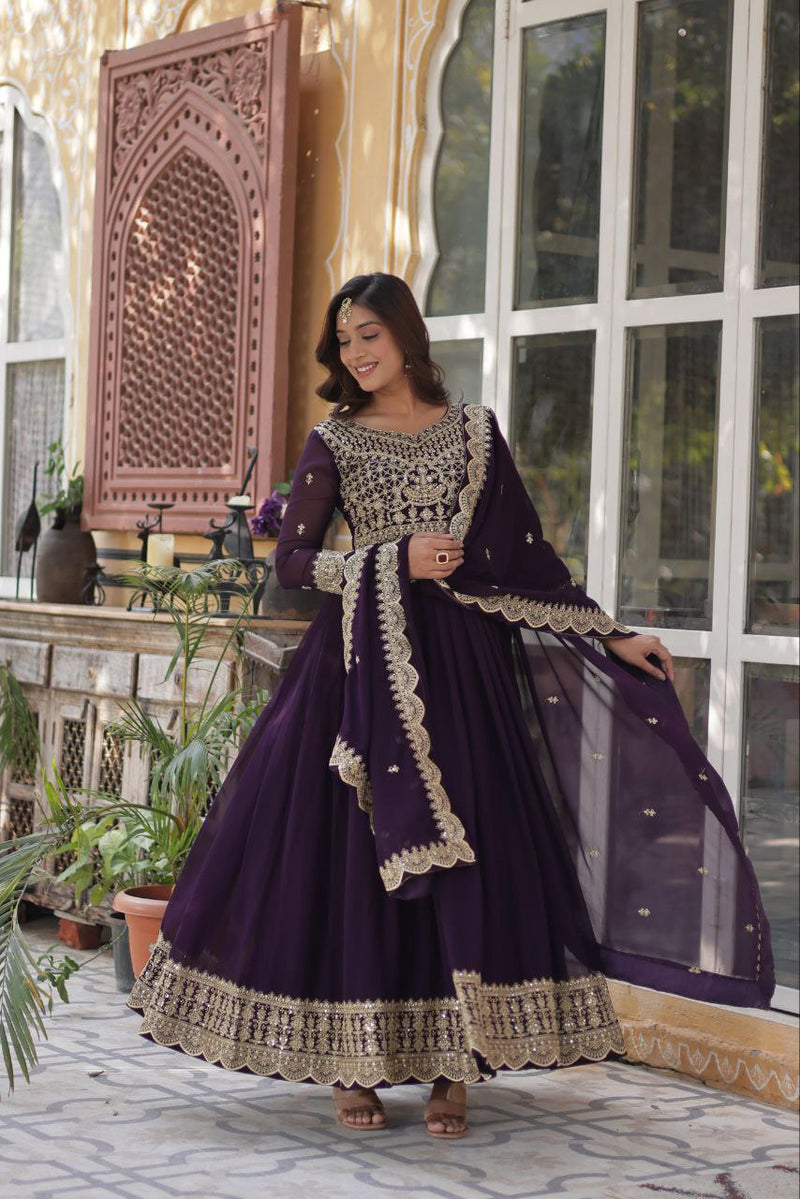 Bleached Cedar and Red Premium Designer Readymade Gown Collections.