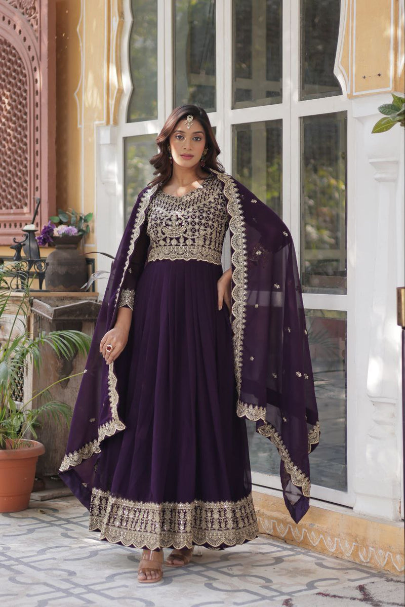 Bleached Cedar and Red Premium Designer Readymade Gown Collections.