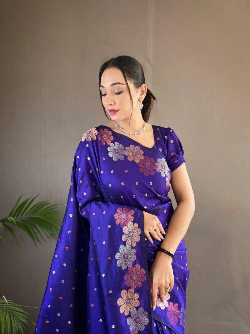 Nice Color Soft Lichi Silk Ordinary Design Rich Pallu Saree