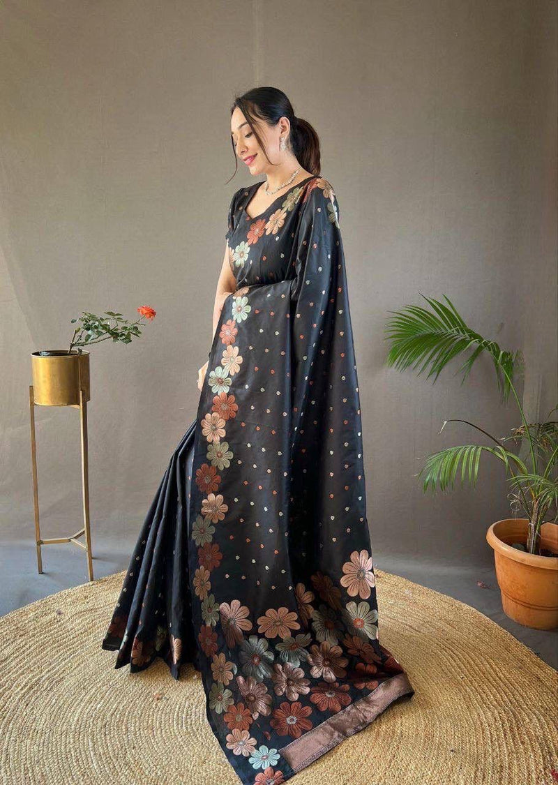 Nice Color Soft Lichi Silk Ordinary Design Rich Pallu Saree