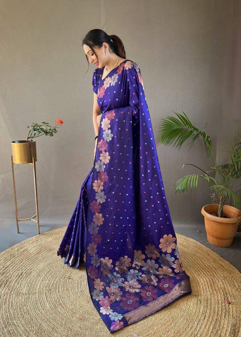 Nice Color Soft Lichi Silk Ordinary Design Rich Pallu Saree