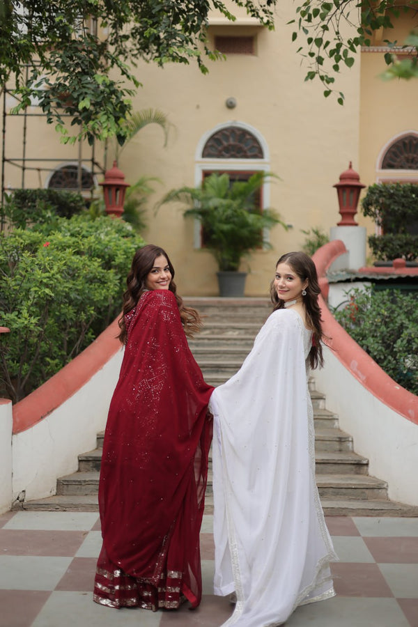 PREMIUM DESIGNER READYMADE TOP-SHARARA-DUPATTA COLLECTIONS.