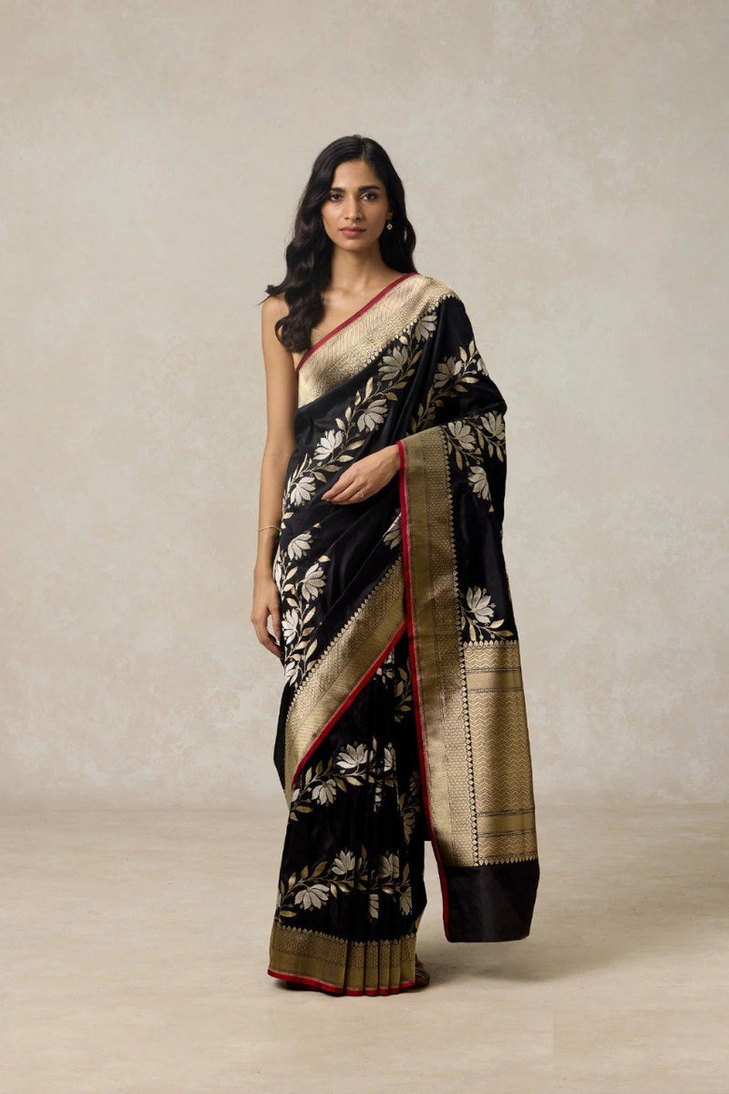 Black Sarees for Women by Banarasi Soft Silk