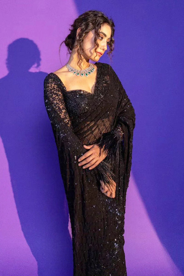 Black Saree for College Farewell Party