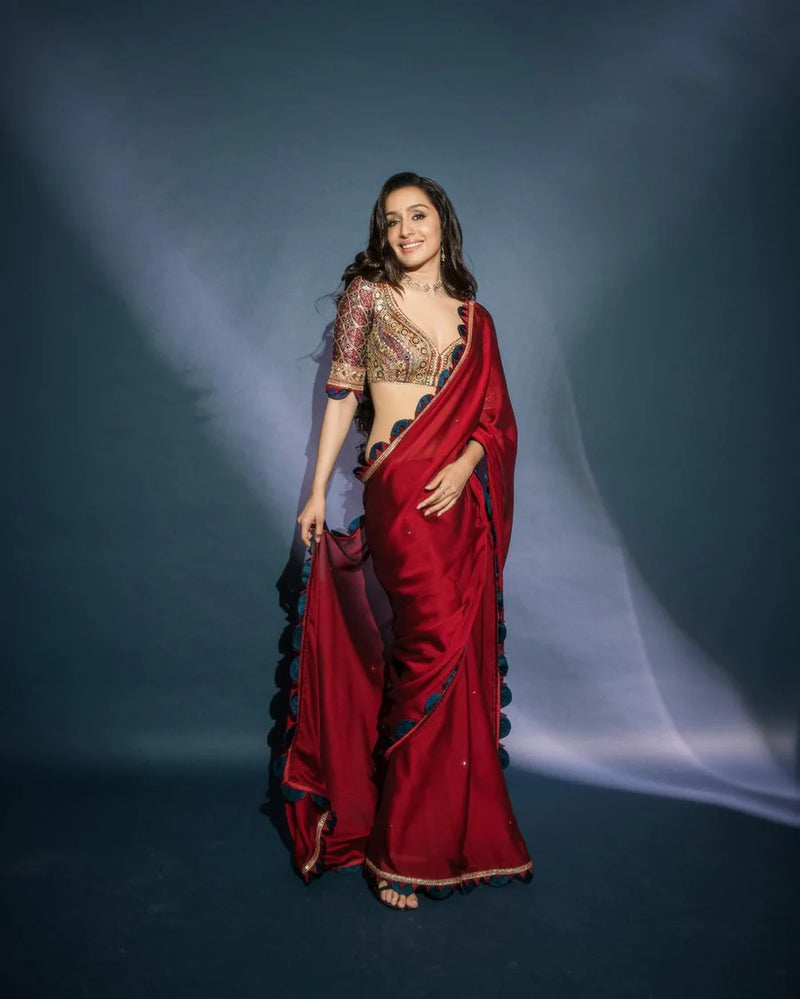 Shradhha Kapoor Inspired Rangoli Silk Saree with Blouse