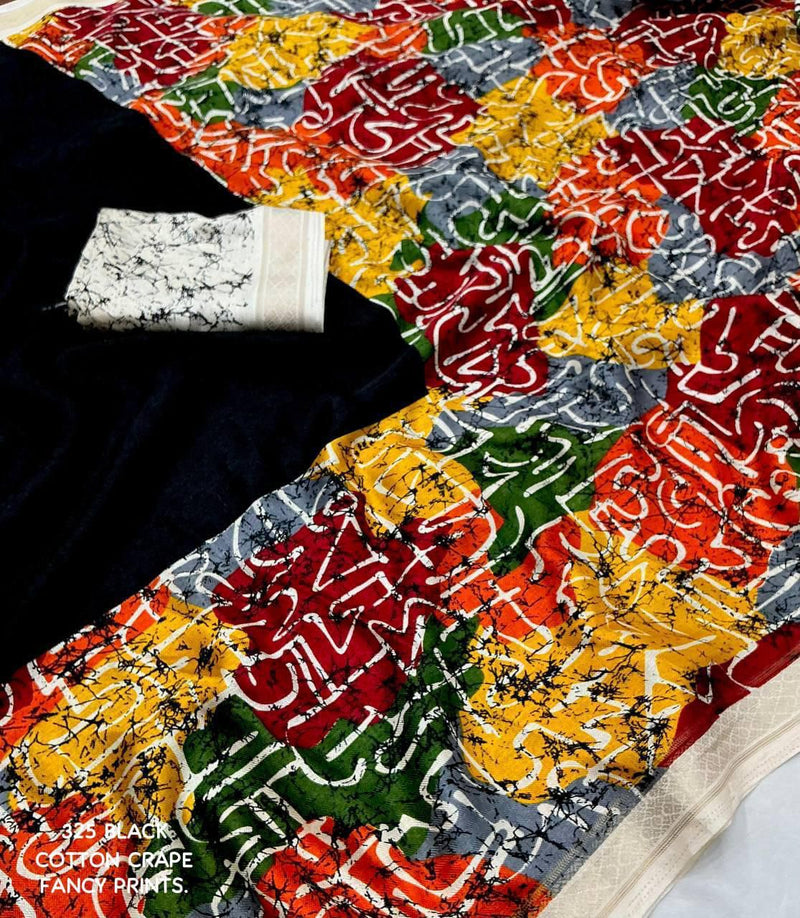 Multicolour pashmina printed saree